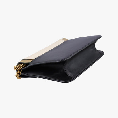 Gucci Peony Black White Gold Leather — view 7