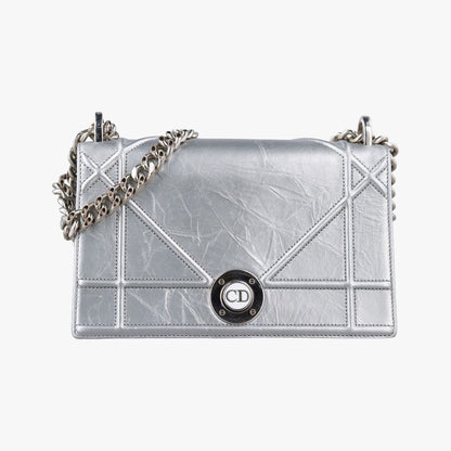 Dior Diorama Silver Leather