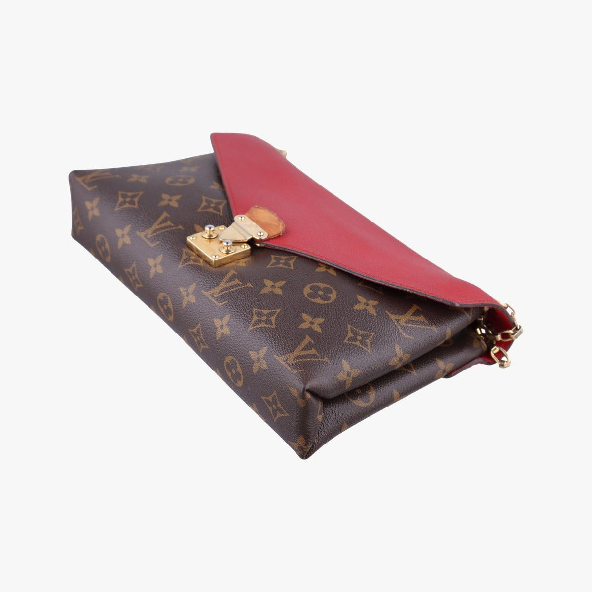 Louis Vuitton Pallas Chain Monogram Brown Cerise Canvas Calfskin Handbag — view 4