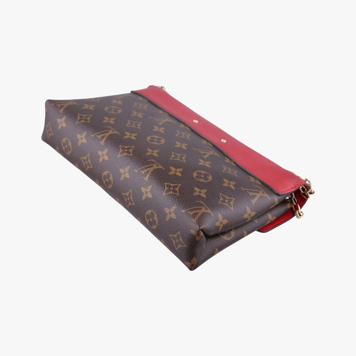Louis Vuitton Pallas Chain Monogram Brown Cerise Canvas Calfskin Handbag — view 6