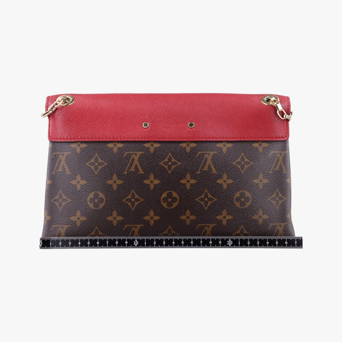 Louis Vuitton Pallas Chain Monogram Brown Cerise Canvas Calfskin Handbag — view 2