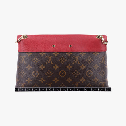 Louis Vuitton Pallas Chain Monogram Brown Cerise Canvas Calfskin Handbag — view 2