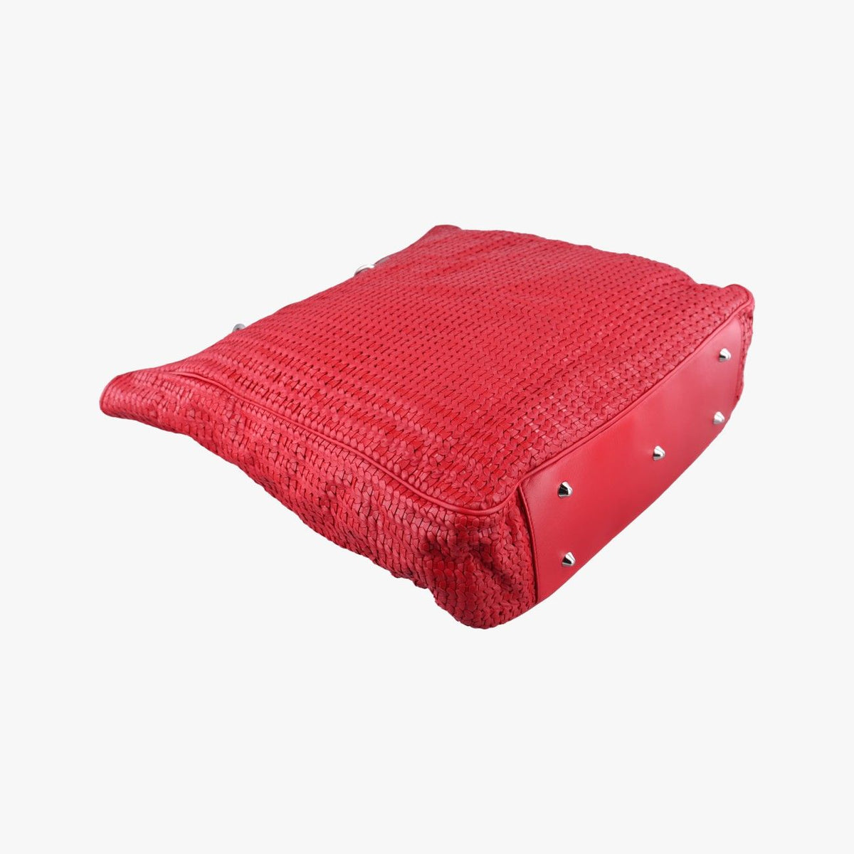 Dior Soft Lady Intrecciato Tote Bag Red Lambskin — view 7