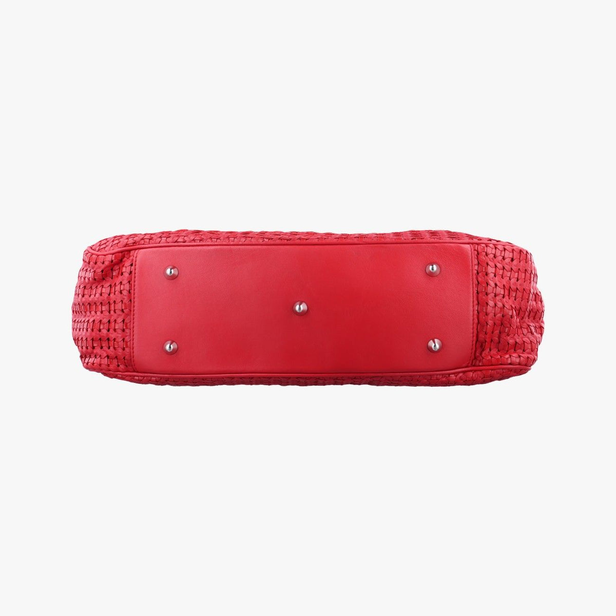 Dior Soft Lady Intrecciato Tote Bag Red Lambskin — view 3