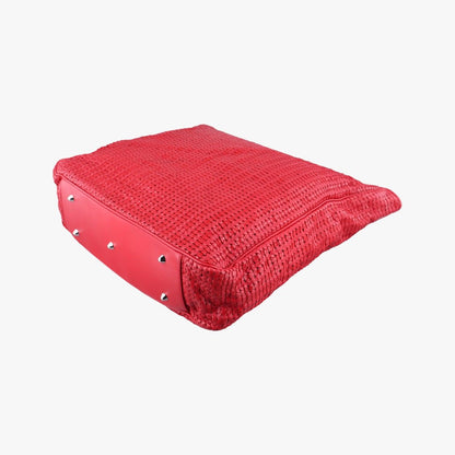 Dior Soft Lady Intrecciato Tote Bag Red Lambskin — view 4