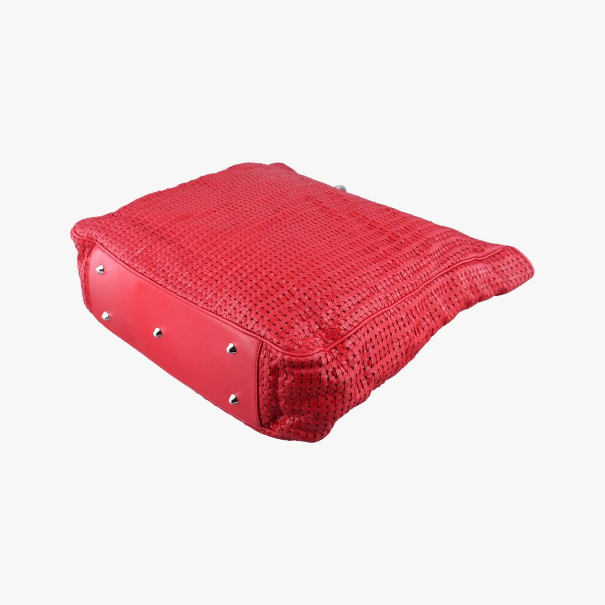 Dior Soft Lady Intrecciato Tote Bag Red Lambskin — view 6