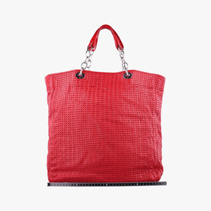 Dior Soft Lady Intrecciato Tote Bag Red Lambskin — view 2