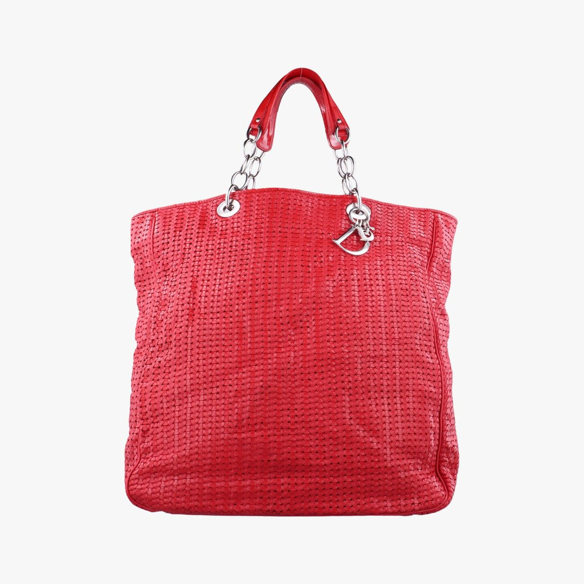 Dior Soft Lady Intrecciato Tote Bag Red Lambskin