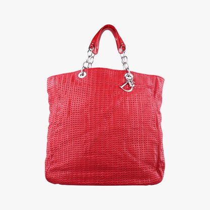 Dior Soft Lady Intrecciato Tote Bag Red Lambskin