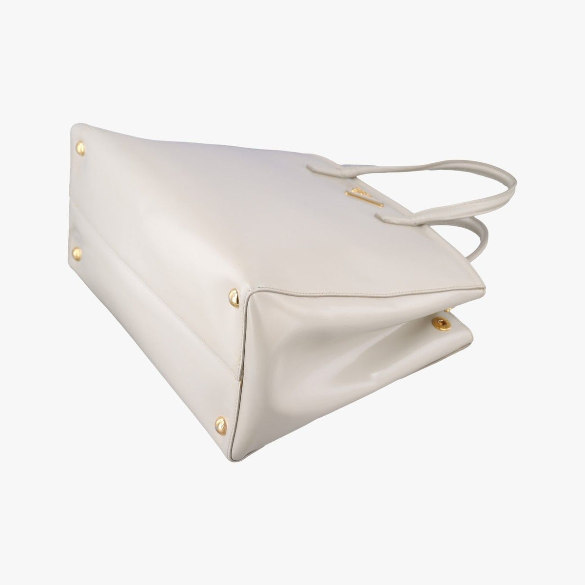 Prada Parabola Tote Bag White Patent 14 VI — view 4