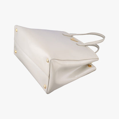 Prada Parabola Tote Bag White Patent 14 VI — view 4