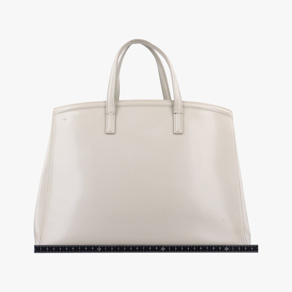 Prada Parabola Tote Bag White Patent 14 VI — view 2