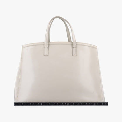 Prada Parabola Tote Bag White Patent 14 VI — view 2
