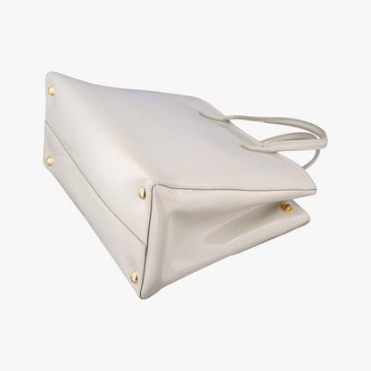 Prada Parabola Tote Bag White Patent 14 VI — view 6