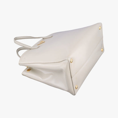 Prada Parabola Tote Bag White Patent 14 VI — view 5