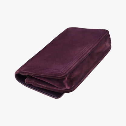 Chanel Boy Chain Wallet Purple Velour Shoulder Bag — view 7