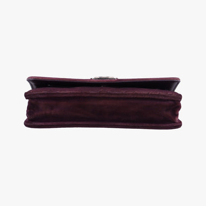 Chanel Boy Chain Wallet Purple Velour Shoulder Bag — view 3
