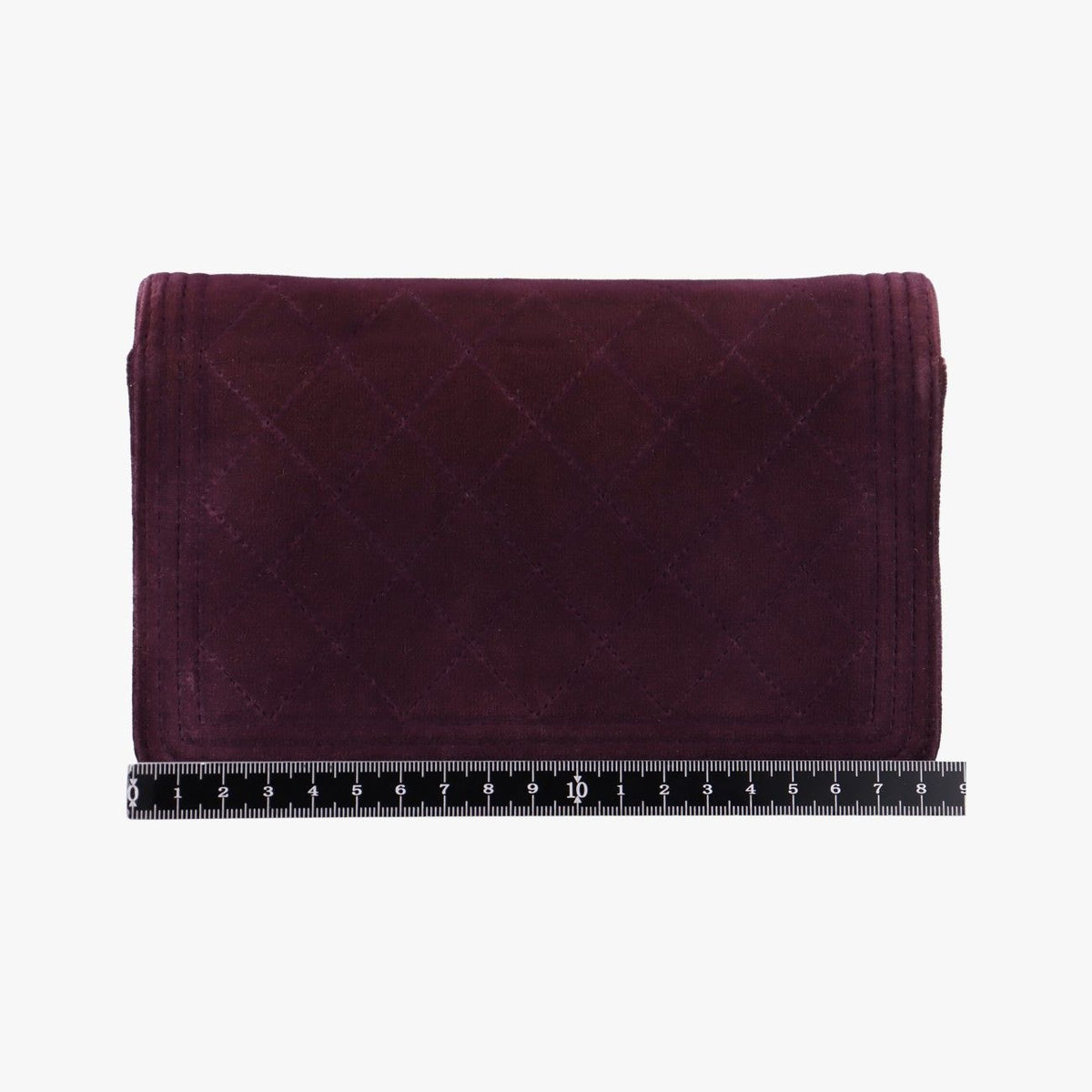 Chanel Boy Chain Wallet Purple Velour Shoulder Bag — view 2