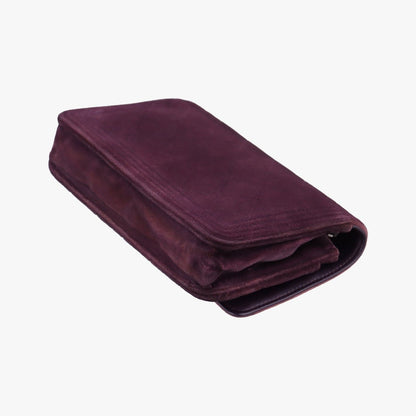 Chanel Boy Chain Wallet Purple Velour Shoulder Bag — view 6