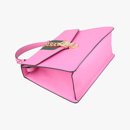 Gucci Sylvie Rose Red Leather Shoulder Bag — view 5