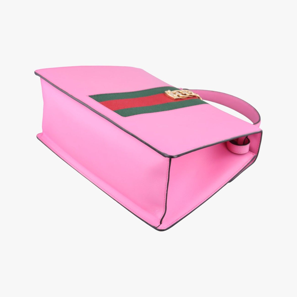 Gucci Sylvie Rose Red Leather Shoulder Bag — view 6
