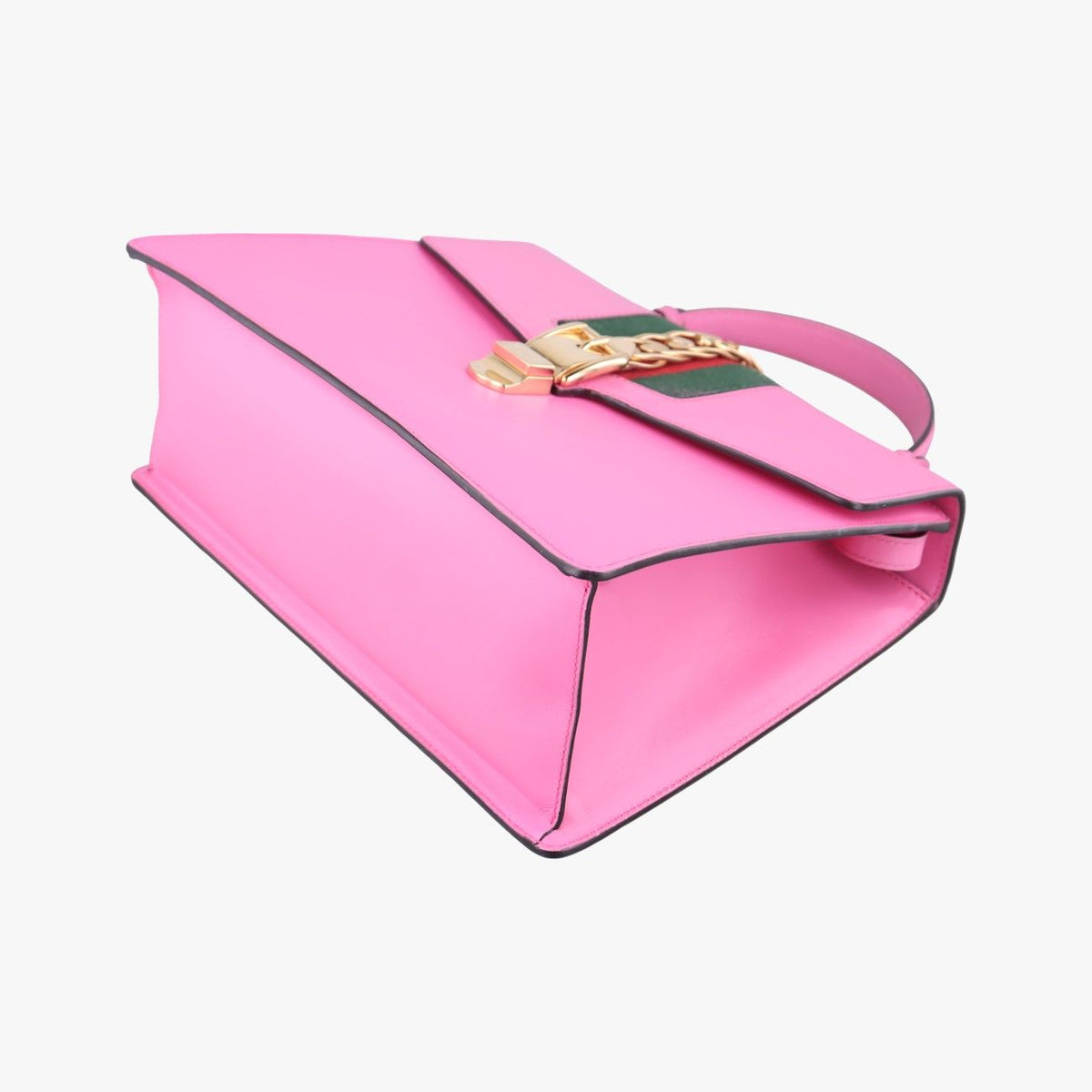 Gucci Sylvie Rose Red Leather Shoulder Bag — view 4