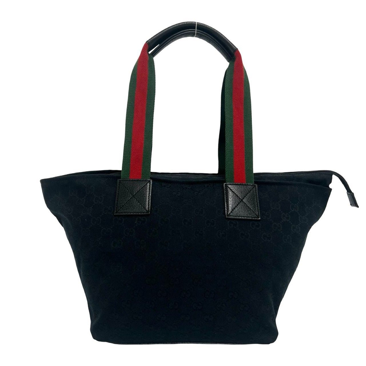 Gucci Sherry Line GG Canvas Logo Pattern Leather Tote Shoulder Bag Black — view 3