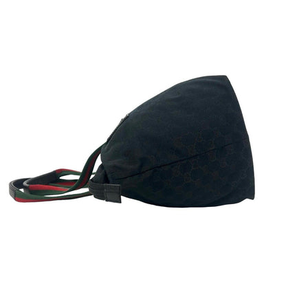 Gucci Sherry Line GG Canvas Logo Pattern Leather Tote Shoulder Bag Black — view 5