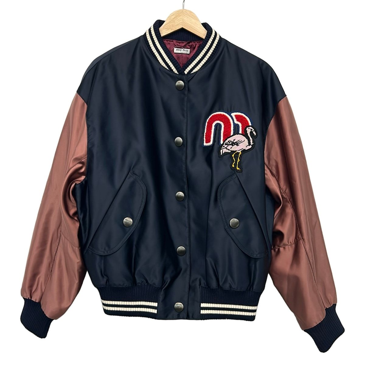 Miu Miu Jacket M Navy Pink Beige 42