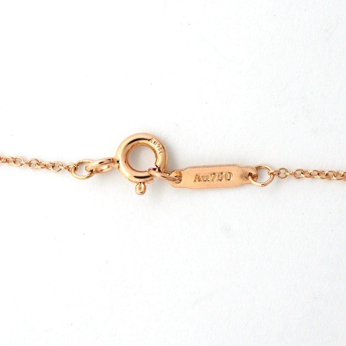 Tiffany & Co Necklace Solitaire Pink Gold Diamond — view 5