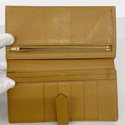Hermes Wallet Bearn Soufflet Chevre Mysore Sesame Gold — view 3