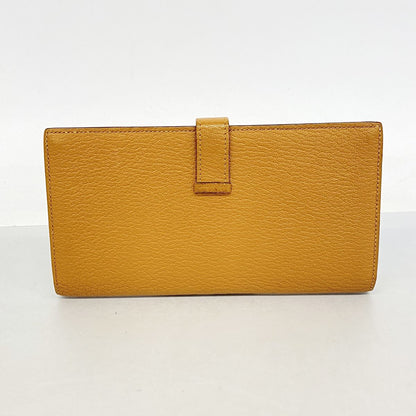 Hermes Wallet Bearn Soufflet Chevre Mysore Sesame Gold — view 8
