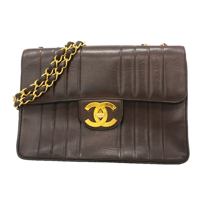 Chanel Shoulder Bag Mademoiselle Lambskin Black Gold