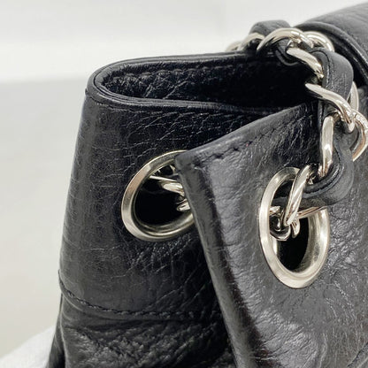 Chanel Shoulder Bag 2.55 Leather Black Silver — view 8