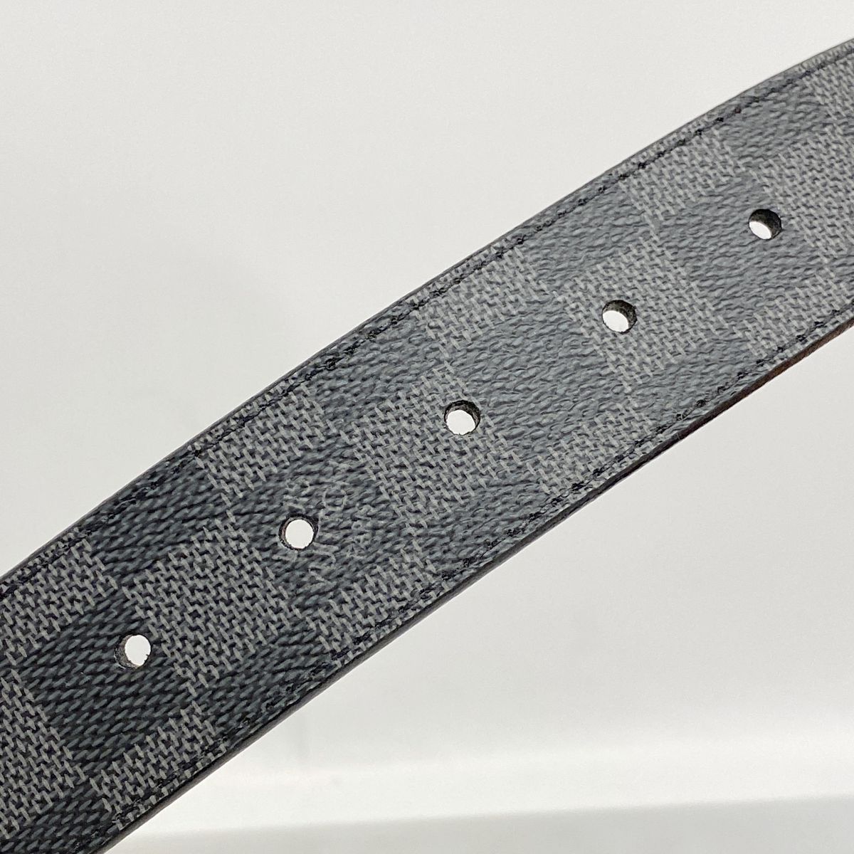 Louis Vuitton Belt Damier Graphite Ceinture Aventure Black Gray — view 6