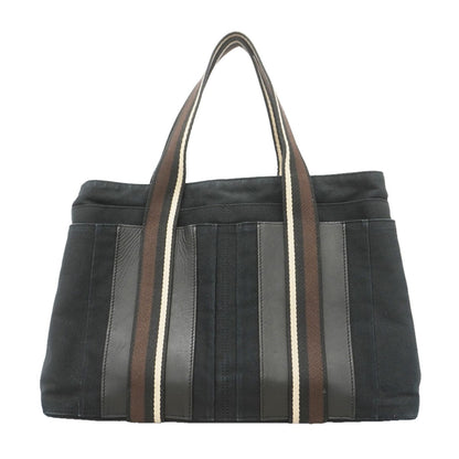 Hermes Tote Bag Troca Horizontal MM Canvas Black Silver