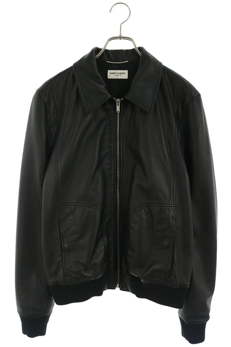 Saint Laurent Paris Single Leather Jacket 48