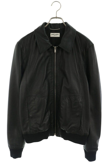 Saint Laurent Paris Single Leather Jacket 48