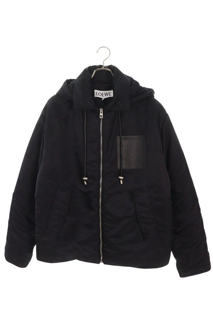 Loewe Leather Anagram Logo Zip Up Jacket 48