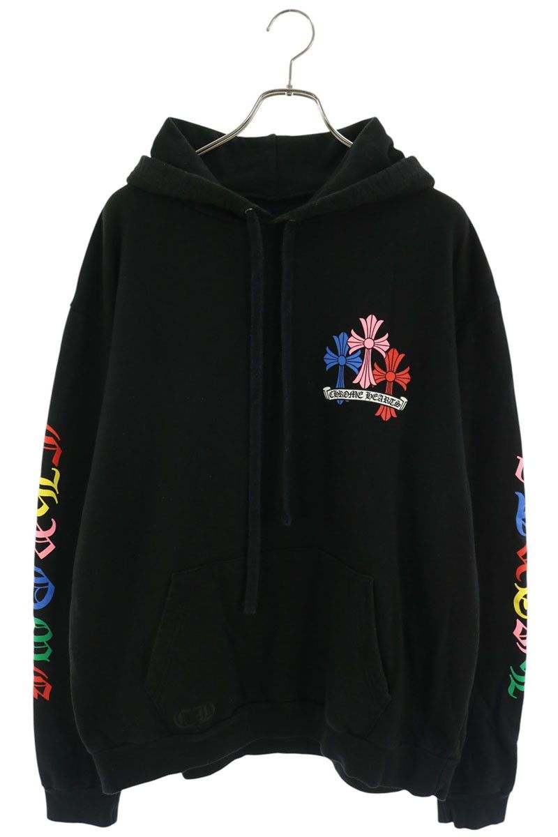 Chrome Hearts Mltcol Cem HD Plvr Multi Cemetery Cross Print Pullover Hoodie