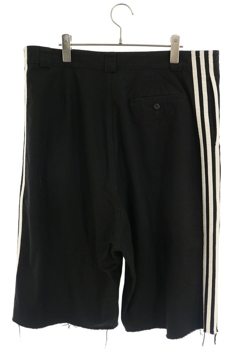 Balenciaga Adidas Logo Embroidery Side Line Cutoff Denim Shorts — view 2