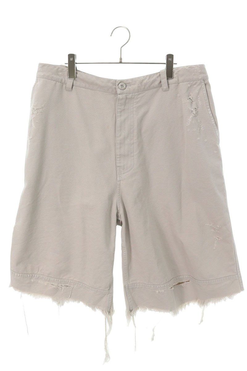 Balenciaga Distressed Heavy Cotton Work Shorts