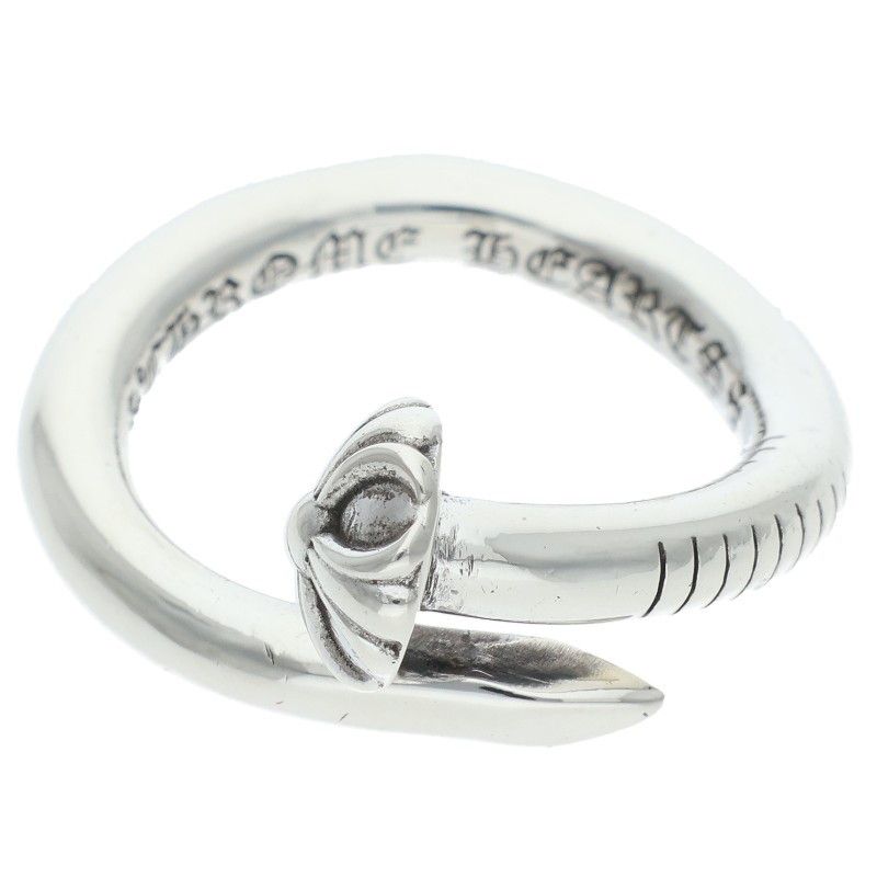 Chrome Hearts Nail Crsball Cross Ball Silver Ring