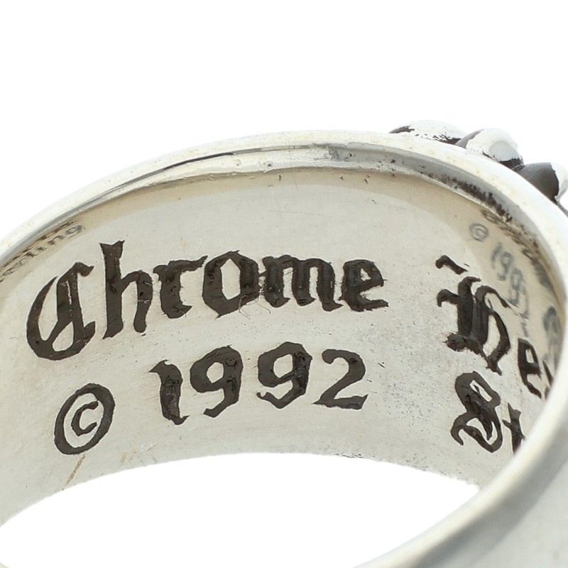 Chrome Hearts Flrl Floral Cross Silver Ring — view 3