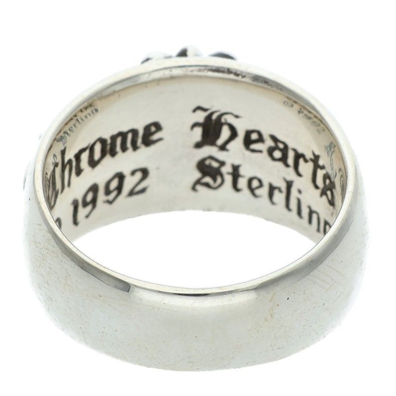 Chrome Hearts Flrl Floral Cross Silver Ring — view 2