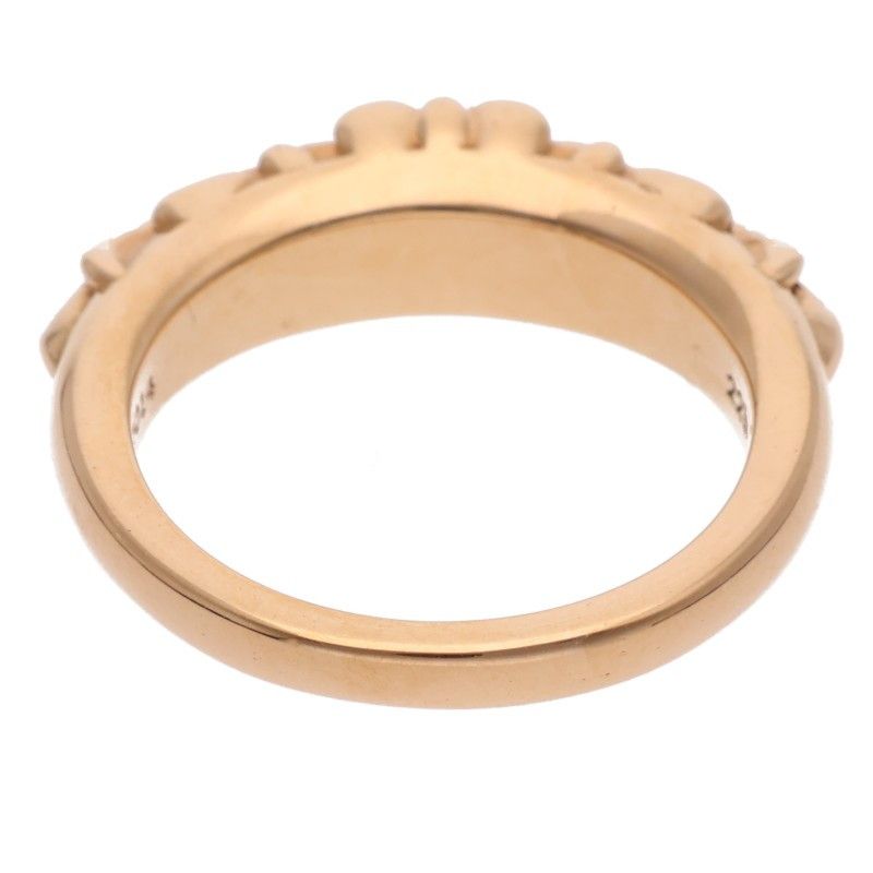 Chrome Hearts Babyclsc P Sap Baby Classic Floral Cross Pave Sapphire Gold Ring — view 2