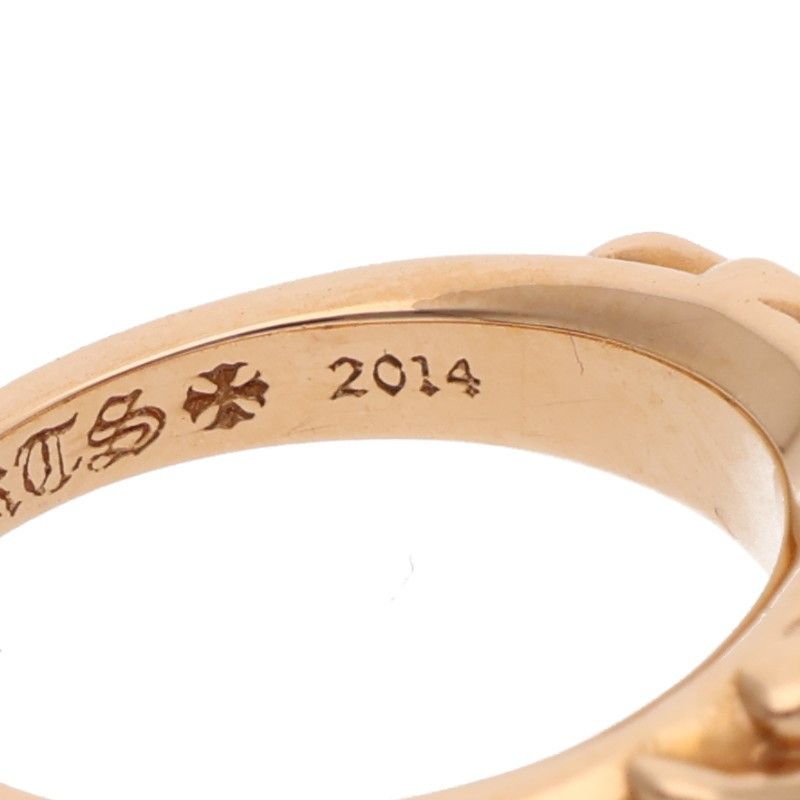 Chrome Hearts Babyclsc P Sap Baby Classic Floral Cross Pave Sapphire Gold Ring — view 4