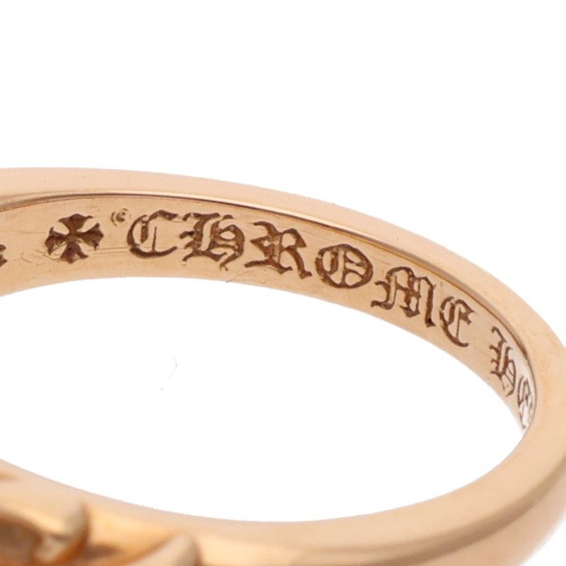 Chrome Hearts Babyclsc P Sap Baby Classic Floral Cross Pave Sapphire Gold Ring — view 3
