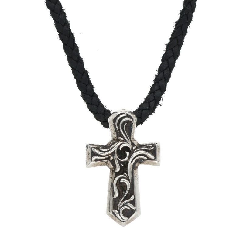 Chrome Hearts Vulcan Cross SM BC Small Boro Chip Pendant