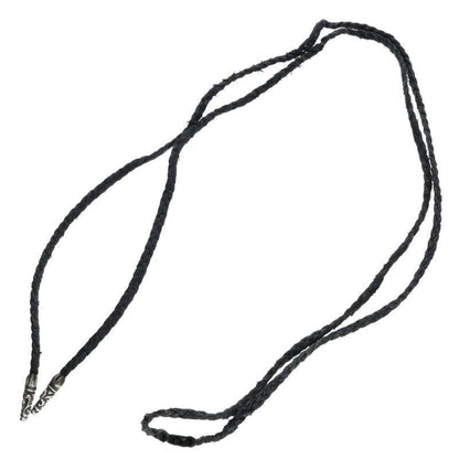 Chrome Hearts Leather Braid Scroll Blade Silver Necklace — view 2